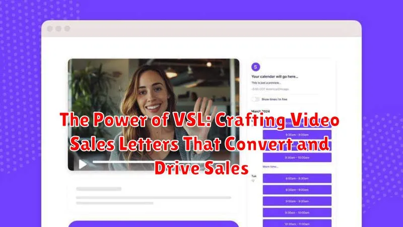 The Power of VSL: Crafting Video Sales Letters That Convert and Drive Sales